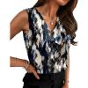 imageZeagoo Womens Silk Satin Camisole Tank Tops V Neck Pleated Dressy Casual Sleeveless Blouses Summer Business Work ShirtsZ  Zr220
