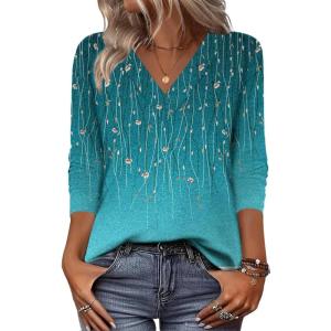 imageZeagoo Women Long Sleeve Tops Dressy Casual V Neck Tshirts Basics Tee 2025 Fall Trendy ClothesXh363