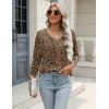 imageZeagoo 34 Length Sleeve Womens Tops Casual V Neck Shirts Soft Basic Tees Business Work BlousesAn136