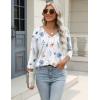 imageZeagoo 34 Length Sleeve Womens Tops Casual V Neck Shirts Soft Basic Tees Business Work BlousesBf290