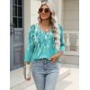 imageZeagoo 34 Length Sleeve Womens Tops Casual V Neck Shirts Soft Basic Tees Business Work BlousesGreenfp18