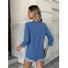 imageZeagoo 34 Length Sleeve Womens Tops Casual V Neck Shirts Soft Basic Tees Business Work BlousesNavy Blue