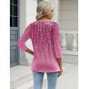 imageZeagoo 34 Length Sleeve Womens Tops Casual V Neck Shirts Soft Basic Tees Business Work BlousesPinkxh370