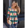 imageZeagoo 34 Sleeve Tops for Women Crew Neck Blouses Pleated Casual Shirts Fall Work Clothes 2025Multi 1
