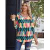 imageZeagoo 34 Sleeve Tops for Women Crew Neck Blouses Pleated Casual Shirts Fall Work Clothes 2025Multi 1