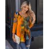 imageZeagoo 34 Sleeve Tops for Women Crew Neck Blouses Pleated Casual Shirts Fall Work Clothes 2025Multi 2