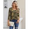 imageZeagoo 34 Sleeve Tops for Women Crew Neck Blouses Pleated Casual Shirts Fall Work Clothes 2025Multi 3