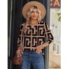 imageZeagoo Long Sleeve Shirts for Women Casual V Neck Fall Tops Dressy Summer Work Blouses ClothesGeometric 308
