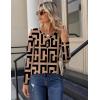 imageZeagoo Long Sleeve Shirts for Women Casual V Neck Fall Tops Dressy Summer Work Blouses ClothesGeometric 308