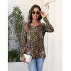 imageZeagoo Long Sleeve Shirts for Women Fall Fashion Dressy Casual Blouses Trendy Pleated Tunic Tops for Leggings 2025Amulticolormz721
