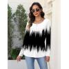 imageZeagoo Long Sleeve Shirts for Women Fall Fashion Dressy Casual Blouses Trendy Pleated Tunic Tops for Leggings 2025Black Whitejb204