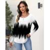 imageZeagoo Long Sleeve Shirts for Women Fall Fashion Dressy Casual Blouses Trendy Pleated Tunic Tops for Leggings 2025Black Whitejb204