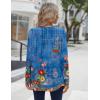 imageZeagoo Long Sleeve Shirts for Women Fall Fashion Dressy Casual Blouses Trendy Pleated Tunic Tops for Leggings 2025Blue Printmz876