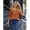 imageZeagoo Long Sleeve Shirts for Women Fall Fashion Dressy Casual Blouses Trendy Pleated Tunic Tops for Leggings 2025Caramel