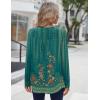 imageZeagoo Long Sleeve Shirts for Women Fall Fashion Dressy Casual Blouses Trendy Pleated Tunic Tops for Leggings 2025Green Printmz871