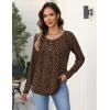imageZeagoo Long Sleeve Shirts for Women Fall Fashion Dressy Casual Blouses Trendy Pleated Tunic Tops for Leggings 2025Leopardan427