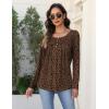 imageZeagoo Long Sleeve Shirts for Women Fall Fashion Dressy Casual Blouses Trendy Pleated Tunic Tops for Leggings 2025Leopardan427