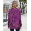 imageZeagoo Long Sleeve Shirts for Women Fall Fashion Dressy Casual Blouses Trendy Pleated Tunic Tops for Leggings 2025Purple Flowermz841