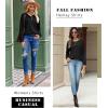 imageZeagoo Long Sleeve Shirts for Women Henley T Shirts Loose Fit Tunics Dressy Casual Work Blouses Fall Fashion TopsBlack