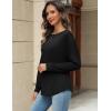 imageZeagoo Long Sleeve Shirts for Women Henley T Shirts Loose Fit Tunics Dressy Casual Work Blouses Fall Fashion TopsBlack
