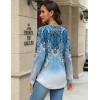 imageZeagoo Long Sleeve Shirts for Women Henley T Shirts Loose Fit Tunics Dressy Casual Work Blouses Fall Fashion TopsBlue Boho