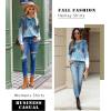 imageZeagoo Long Sleeve Shirts for Women Henley T Shirts Loose Fit Tunics Dressy Casual Work Blouses Fall Fashion TopsBlue Boho