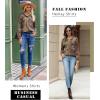 imageZeagoo Long Sleeve Shirts for Women Henley T Shirts Loose Fit Tunics Dressy Casual Work Blouses Fall Fashion TopsBrown Boho