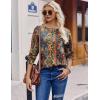 imageZeagoo Long Sleeve Shirts for Women Henley T Shirts Loose Fit Tunics Dressy Casual Work Blouses Fall Fashion TopsBrown Boho