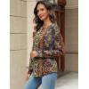 imageZeagoo Long Sleeve Shirts for Women Henley T Shirts Loose Fit Tunics Dressy Casual Work Blouses Fall Fashion TopsBrown Boho