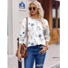 imageZeagoo Long Sleeve Shirts for Women Henley T Shirts Loose Fit Tunics Dressy Casual Work Blouses Fall Fashion TopsFloral White