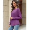 imageZeagoo Long Sleeve Shirts for Women Henley T Shirts Loose Fit Tunics Dressy Casual Work Blouses Fall Fashion TopsPurple