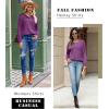 imageZeagoo Long Sleeve Shirts for Women Henley T Shirts Loose Fit Tunics Dressy Casual Work Blouses Fall Fashion TopsPurple