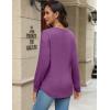 imageZeagoo Long Sleeve Shirts for Women Henley T Shirts Loose Fit Tunics Dressy Casual Work Blouses Fall Fashion TopsPurple