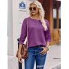 imageZeagoo Long Sleeve Shirts for Women Henley T Shirts Loose Fit Tunics Dressy Casual Work Blouses Fall Fashion TopsPurple
