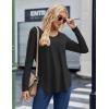 imageZeagoo Long Sleeve Tops for Women Casual V Neck Shirt Loose Fall Basic Tee Dressy Work Blouses 2025Black