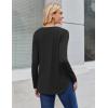 imageZeagoo Long Sleeve Tops for Women Casual V Neck Shirt Loose Fall Basic Tee Dressy Work Blouses 2025Black