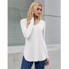 imageZeagoo Long Sleeve Tops for Women Casual V Neck Shirt Loose Fall Basic Tee Dressy Work Blouses 2025White