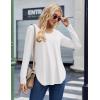 imageZeagoo Long Sleeve Tops for Women Casual V Neck Shirt Loose Fall Basic Tee Dressy Work Blouses 2025White
