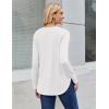 imageZeagoo Long Sleeve Tops for Women Casual V Neck Shirt Loose Fall Basic Tee Dressy Work Blouses 2025White