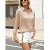 imageZeagoo Satin Blouses for Women Silk Button Down Shirts Long Sleeve Business Casual TopsChampagne