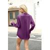 imageZeagoo Satin Blouses for Women Silk Button Down Shirts Long Sleeve Business Casual TopsPurple