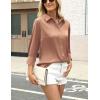 imageZeagoo Satin Blouses for Women Silk Button Down Shirts Long Sleeve Business Casual TopsToffee