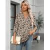 imageZeagoo Womens 34 Length Sleeve Tops V Neck Tunic Casual Dressy Blouse Floral Printed T ShirtsApricot Black Floral