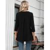 imageZeagoo Womens 34 Length Sleeve Tops V Neck Tunic Casual Dressy Blouse Floral Printed T ShirtsBlack