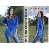 imageZeagoo Womens 34 Length Sleeve Tops V Neck Tunic Casual Dressy Blouse Floral Printed T ShirtsBlue Floral