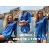 imageZeagoo Womens 34 Length Sleeve Tops V Neck Tunic Casual Dressy Blouse Floral Printed T ShirtsBlue Floral