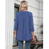 imageZeagoo Womens 34 Length Sleeve Tops V Neck Tunic Casual Dressy Blouse Floral Printed T ShirtsNavy Blue