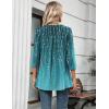 imageZeagoo Womens 34 Length Sleeve Tops V Neck Tunic Casual Dressy Blouse Floral Printed T ShirtsWillowfloral