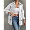 imageZeagoo Womens Button Down Shirt Long Sleeve Blouse Business Work Tops Dressy Casual Floral Printed Outfits with PocketBf112