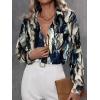 imageZeagoo Womens Button Down Shirt Long Sleeve Blouse Business Work Tops Dressy Casual Floral Printed Outfits with PocketCzr220